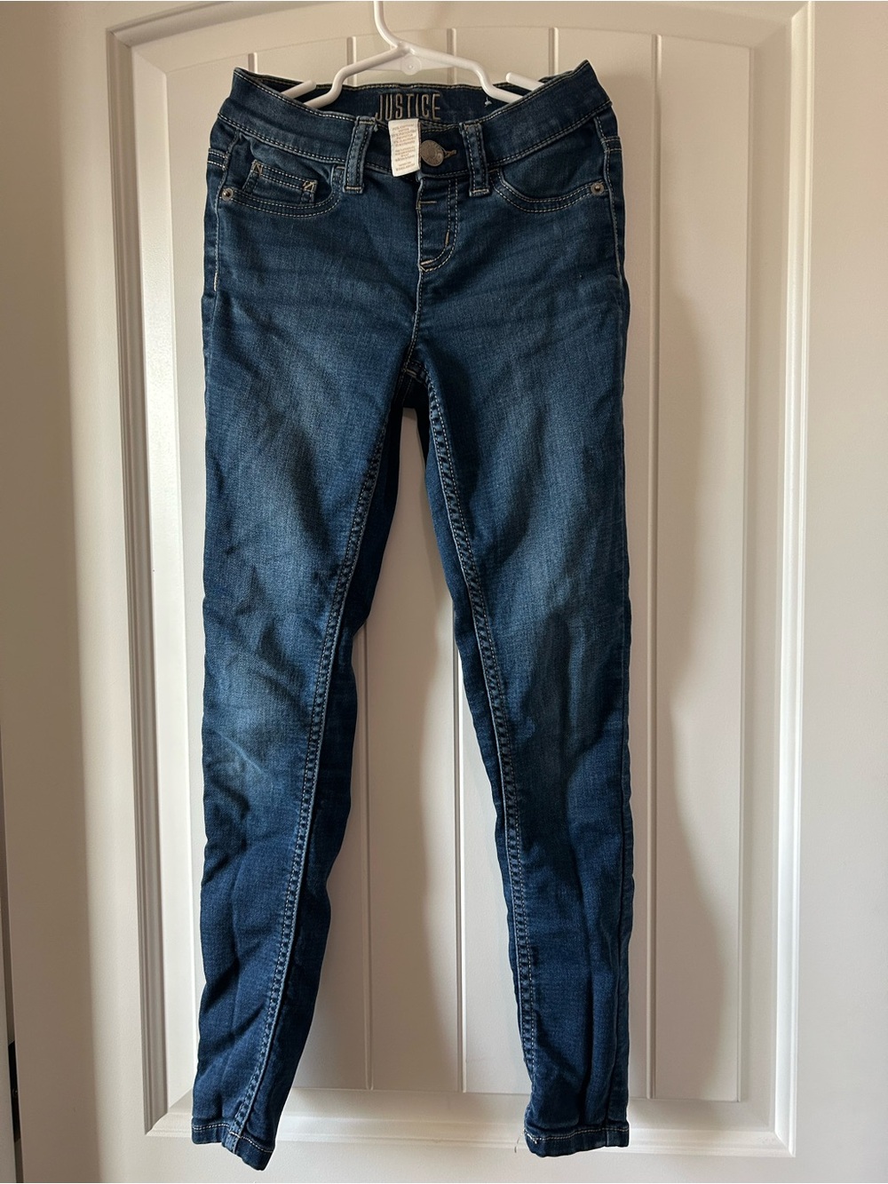 Justice Dark Blue Skinny Jeans for Girls